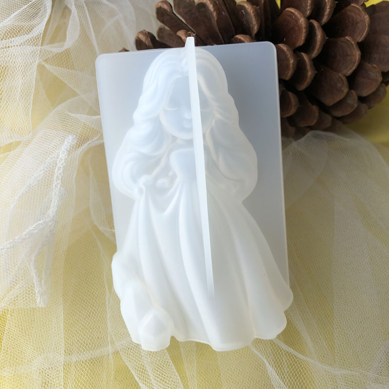 Candle Mold Silicone - 3D Schattige Prinses Siliconen Kaars Schimmel