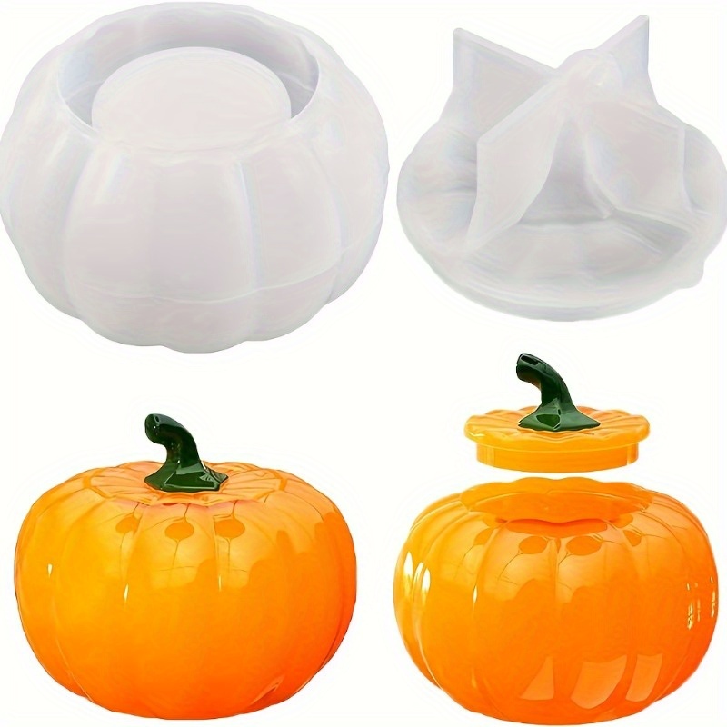 Candle Mold Silicone - 2 stks Pompoenpot Siliconen Mallen Halloween