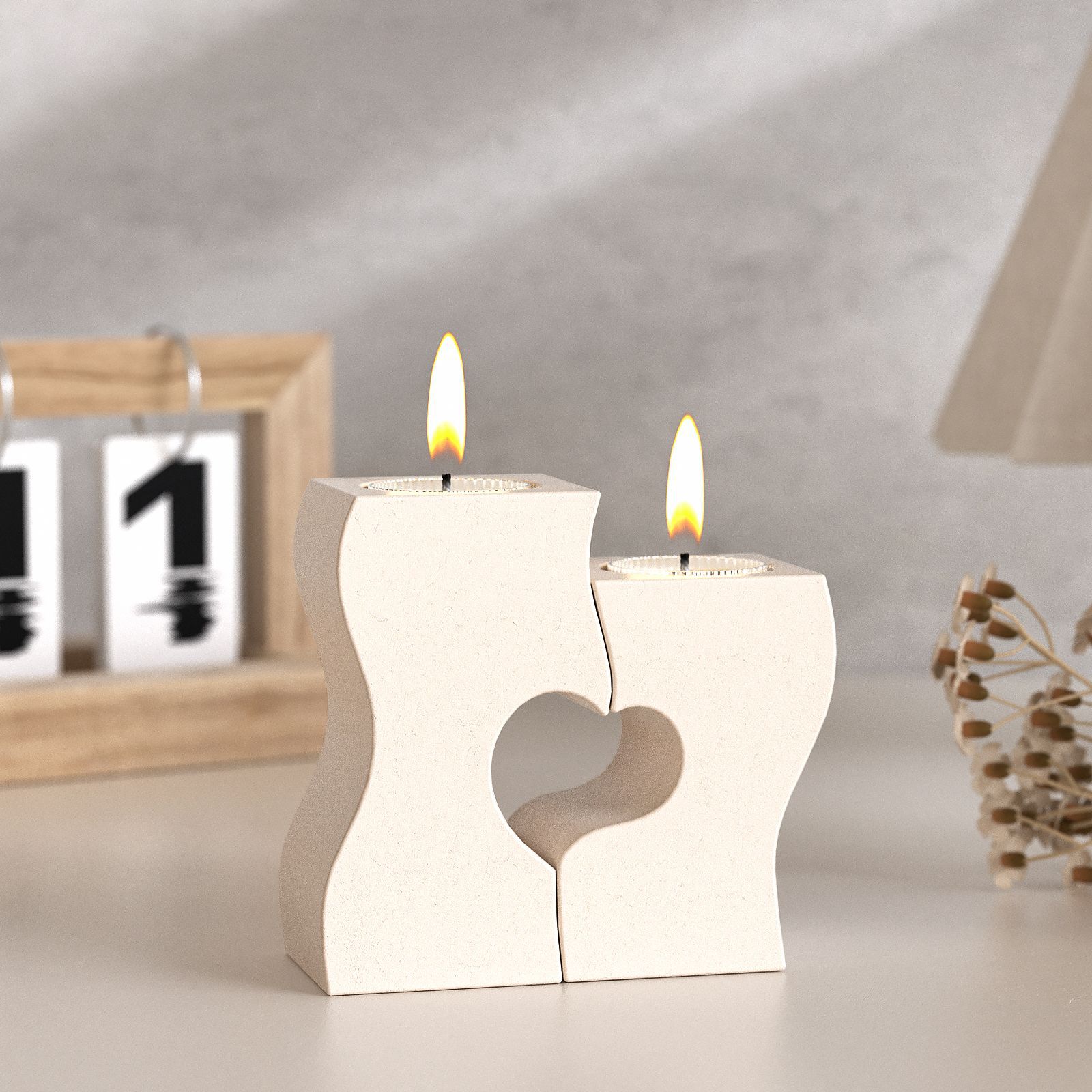 Candle Mold Silicone - S Hart Kandelaar Siliconen Mallen DIY