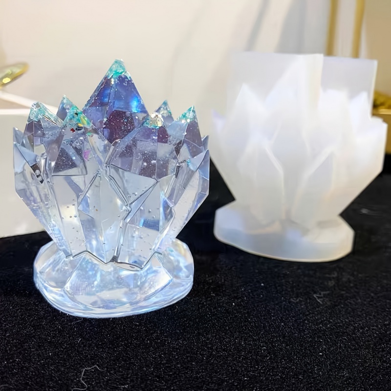 Candle Mold Silicone - 1pcCrystal Cluster Decoratieve Siliconen Mal Kaars
