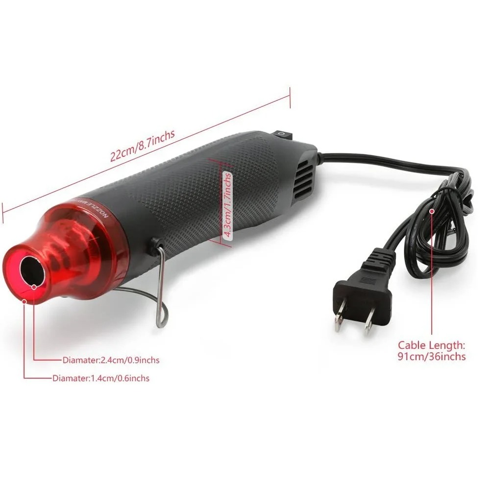 Heat Gun Embossing - Heteluchtpistool Draagbare mini-verwarmer voor doe-het-zelf knutselen,
