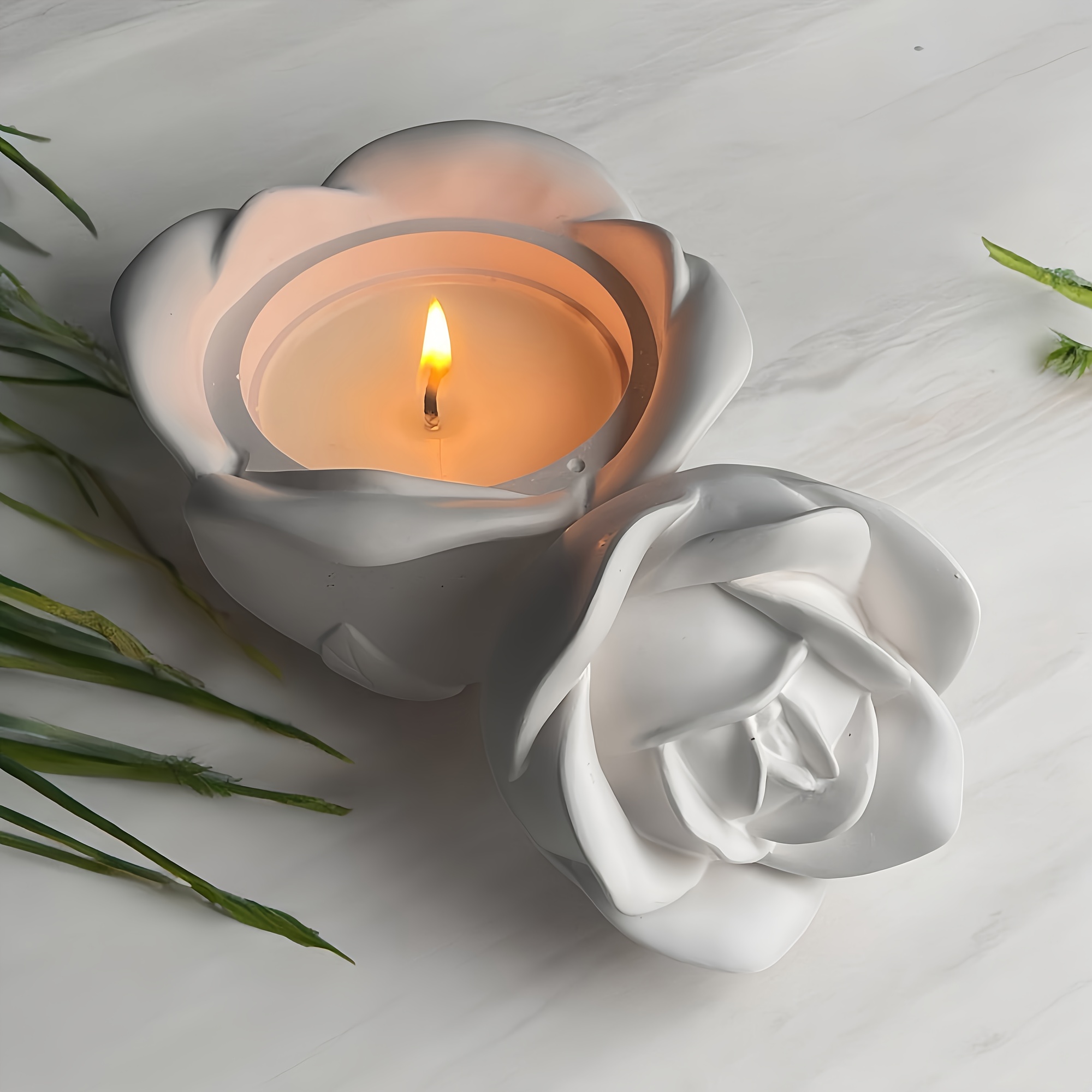 2-delige set roosvormige silic - Candle Mold Silicone recensie en prijs
