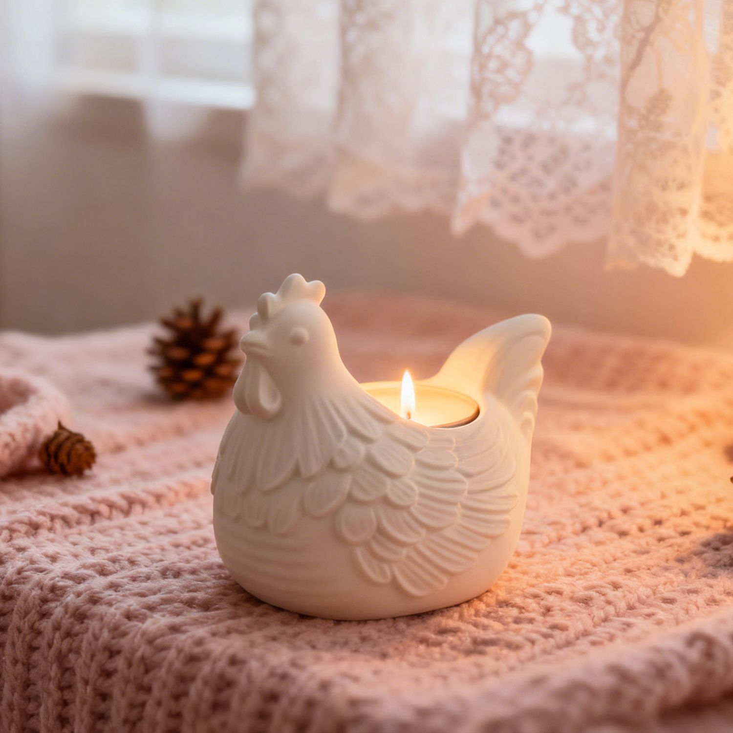 DIY 3D kleine kip kaarshouder  - Candle Mold Silicone recensie en prijs