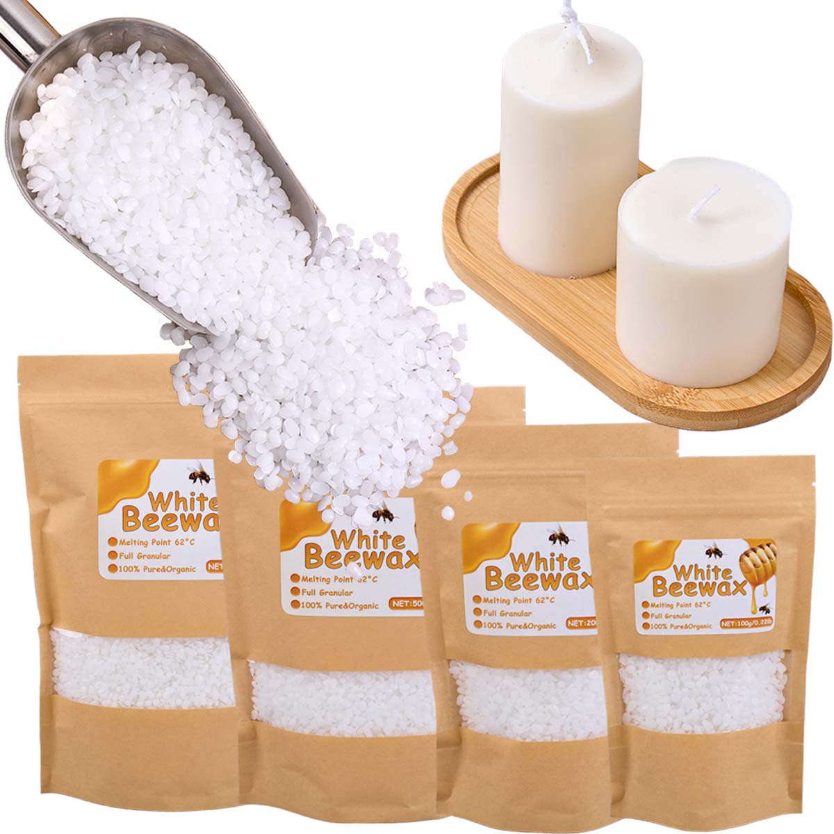 Witte bijenwas puur natuurlijk - Candle Making Material recensie en prijs