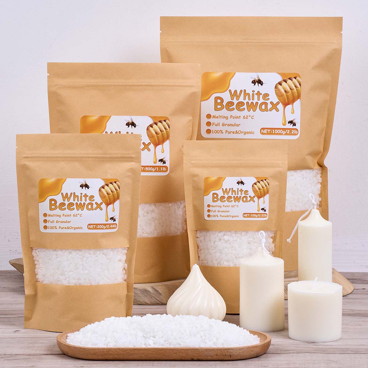Witte bijenwas puur natuurlijk - Candle Making Material recensie en prijs
